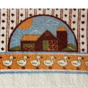 VINTAGE Cannon Farm Barn Duck Kitchen Tea Hand Towel 70's 80's Cottagecore Retro